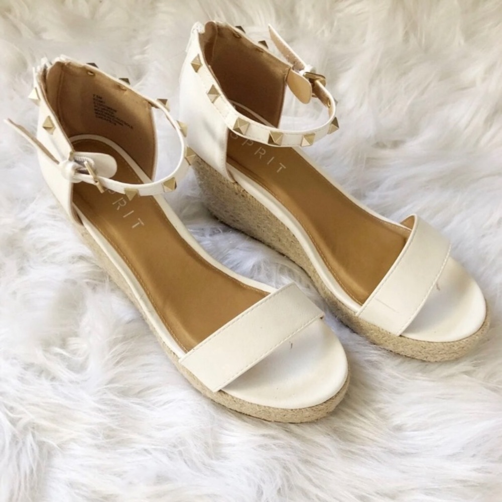 studded spike espadrilles platform wedges